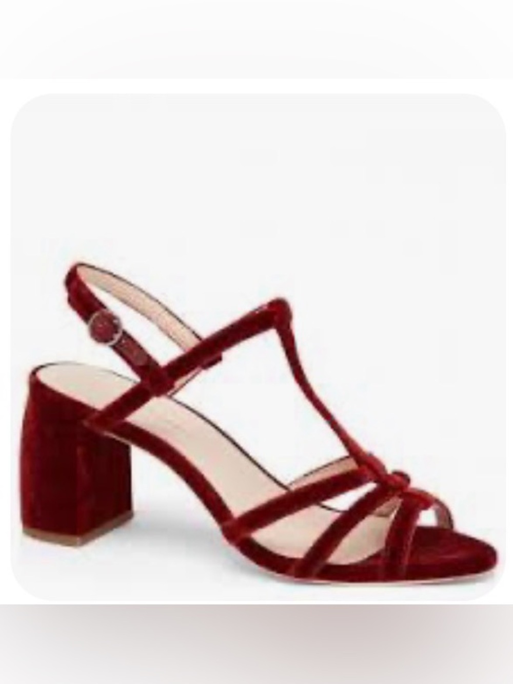 Loeffler Randall Elena Sandals in Burgundy Velvet size 9